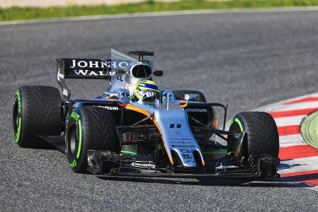 Sergio Perez - Force India - Formel 1 - Test - Barcelona - 2. März 2017