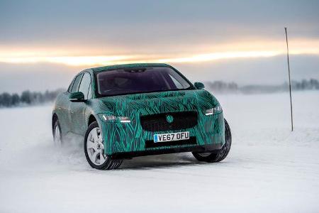 Jaguar I-Pace getarnt Schnee Fahrbericht 2018