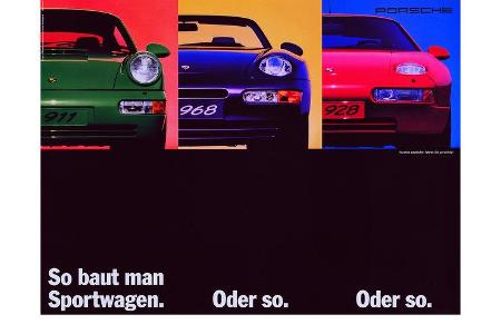 Auto-Werbung - historische Porsche-Anzeigen