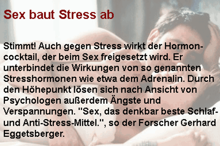 Sex baut Stress ab