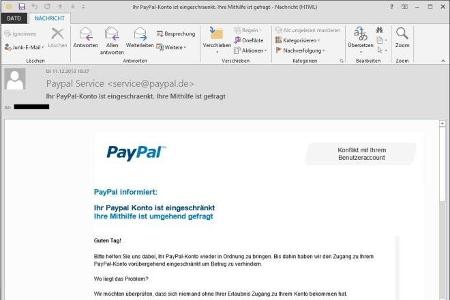 Phishing-Mails versuchen Sie zur Eingabe von Bankdaten zu bewegen.