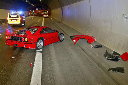 Tunnelwand-Ping-Pong im Ferrari F40