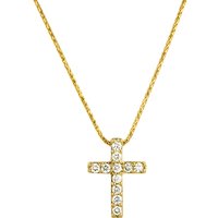 MONCARA Damenkette mit Anhänger, 375er Gelbgold 12 Diamanten, ca. 0,20 Karat, gold von MONCARA