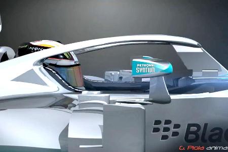 Formel 1 Cockpitschutz - Piola Animation 2015