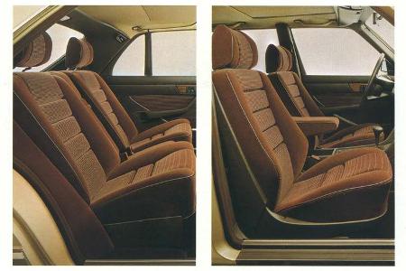 Mercedes S-Klasse, W126, Fond, Rückbank, Prospekt