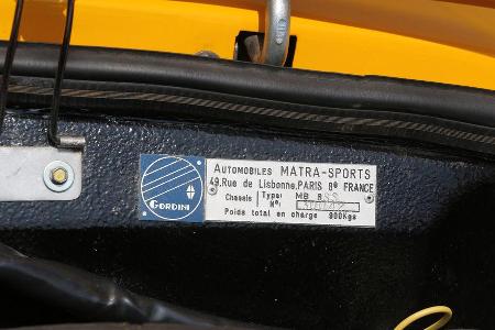 Matra Jet 6, Plakette