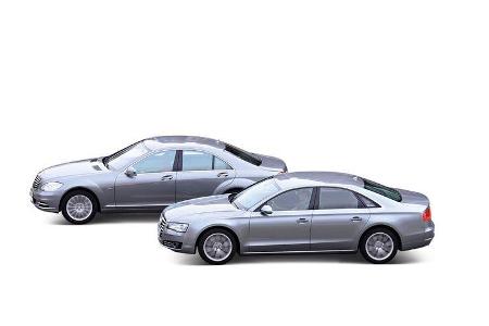 Audi A8 4.2 FSI Quattro, Mercedes S 500, Seitenansicht