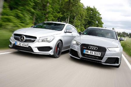 Audi RS 3 Sportback, Mercedes CLA 45 AMG Shooting Brake, Frontansicht