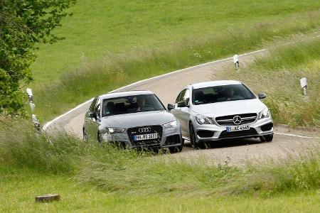 Audi RS 3 Sportback, Mercedes CLA 45 AMG Shooting Brake, Frontansicht