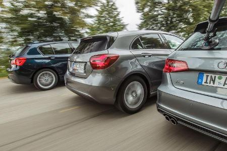 Audi A3 Sportback 1.4 TFSI COD, BMW 118i, Mercedes A 180, Heckleuchten