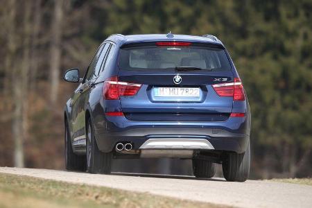 BMW X3 xDrive 35d, Heckansicht