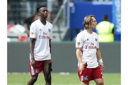 Der Ball will einfach nicht über die Linie: Lediglich Bobby Wood traf für den HSV an den ersten beiden Spieltagen. Seitdem s...