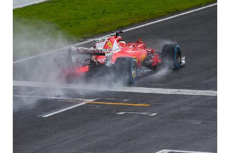 Die Ferraris spulten ihr Programm wie die meisten anderen Teams dagegen reibungslos ab.