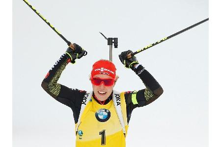 Biathlon: Dahlmeier gewinnt auch Verfolgung in Pyeongchang Biathlon: Dahlmeier gewinnt auch Verfolgung in Pyeongchang
