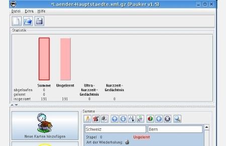 Pauker - Auch hierbei handelt es sich um Open-Source-Software, auf Wunsch werden datenreiche Statistiken angezeigt.