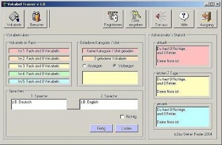 SRS Vokabel Trainer - Auch bei dieser Software handelt es sich um einen Karteikasten, der bei SRS Vokabel Trainer mit fünf F...