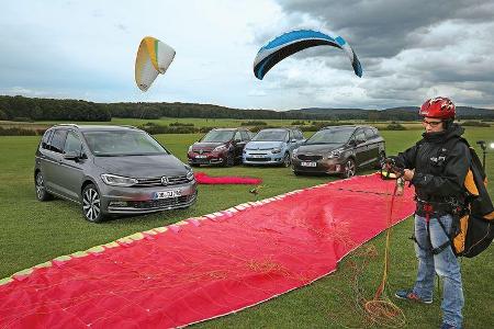 Citroën Grand C4 Picasso, Kia Carens 1.7 CRDi, Renault Grand Scénic dCi 130, VW Touran 2.0 TDI