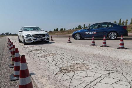 BMW 340i, Mercedes C400 4Matic, Rttelpiste