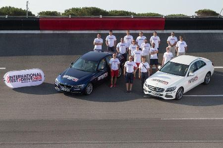 BMW 340i, Mercedes C400 4Matic, Testcrew