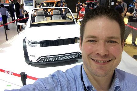 Jochen Knecht Top 1 - ARCFOX-1: Natürlich gibt es schönere Autos auf der Messe als den BAIC ARCFOX-1. Aber die kleine Elektr...