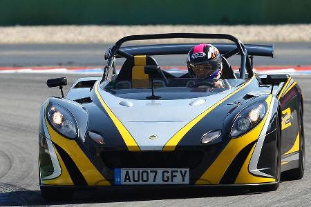 Der Lotus 2 Eleven schafft den Parcours mit 74,8 km/h.