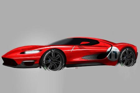 Ford GT - Supersportwagen - Entwicklung - frhe Skizzen