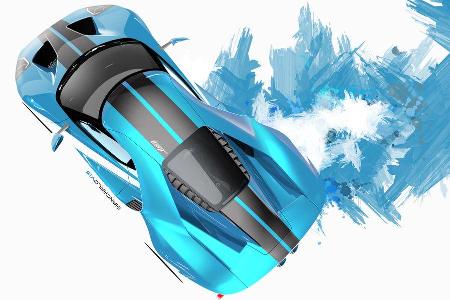 Ford GT - Supersportwagen - Entwicklung - letzte Skizzen