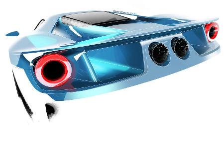 Ford GT - Supersportwagen - Entwicklung - letzte Skizzen