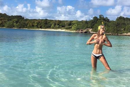 Toni Garrn genießt ihren Urlaub in der Karibik