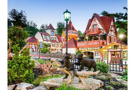 Was ein bisschen wie Disneyland aussieht, ist der Helen-Square des gleichnamigen Städtchens im US-Bundesstaat Georgia. Währe...