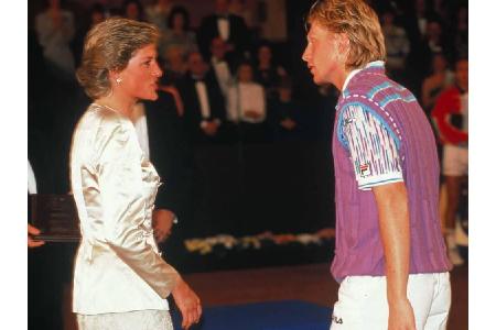 Auch die andere deutsche Tennislegende Boris Becker durfte Diana 1988 persönlich kennenlernen.
