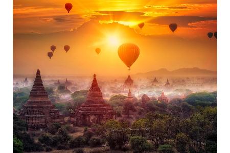 Einfach mal abheben - das wünschen sich viele. Inmitten von über 2.000 Tempeln kann man das in der Stadt Bagan in Myanmar tu... Einfach mal abheben - das wünschen sich viele. Inmitten von über 2.000 Tempeln kann man das in der Stadt Bagan in Myanmar tu...