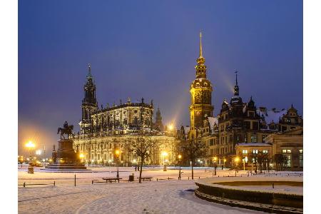 Sechs Mal gab es Ende Dezember Schnee in Hamburg, Mainz (Rheinland-Pfalz) und Dresden (Sachsen, Bild). Damit landen die drei...