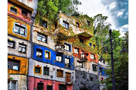 Wien steht nicht nur für Mozart und die gleichnamigen Kugeln. Künstler wie Hundertwasser, Klimt, Wagner und Schiele sind Kin...