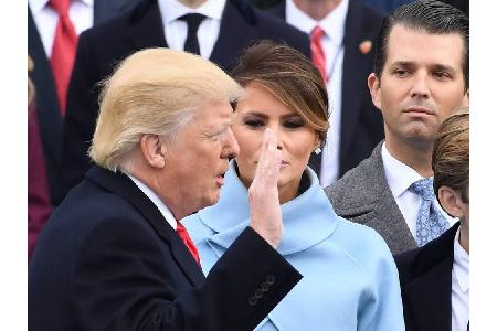 Der Tag des absoluten Triumphs: Donald Trump wird am 20. Januar im Beisein seiner Frau Melania in Washington zum 45. Präside...