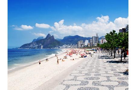 Rio de Janeiros Praia de Ipanema darf natürlich auch nicht fehlen. Der brasilianische Traumstrand lässt keinerlei Wünsche of...