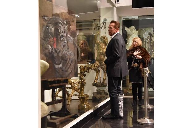 ...dagegen sicherlich immer passt, ist Kunst. Ob dieses Bild auch bei dem Österreicher den Tiger in ihm erwecken würde? Busi...