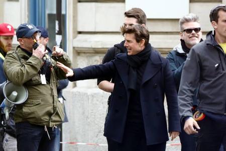 Da ist er also wieder: Tom Cruise in seiner Paraderolle als Special Agent Ethan Hunt machte am Montag für ''Mission: Impossi... Da ist er also wieder: Tom Cruise in seiner Paraderolle als Special Agent Ethan Hunt machte am Montag für ''Mission: Impossi...