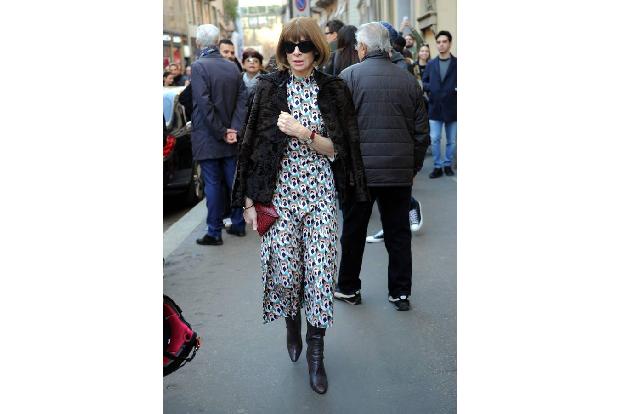 ...Anna Wintour sich ebenso aufmachten, um die neuesten Kollektionen für den Herbst/Winter 2017/18 in Mailand zu begutachten...