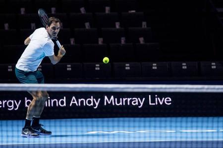 ...es das erste Mal ist, dass Roger Federer in Schottland auf dem Court steht. 