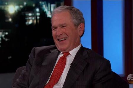 ...es auch etwas politischer werden kann. Der ehemalige US-Präsident George W. Bush war ebenfalls schon zu Gast bei Jimmy Ki...