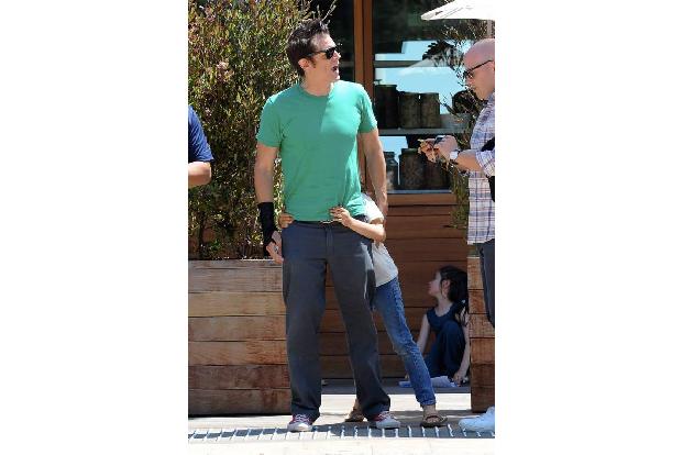 ...später dann auch 'Jackass'-Star Johnny Knoxville eintraf und seine Kids mit dabei hatte. Was er zusätzlich hatte, war...