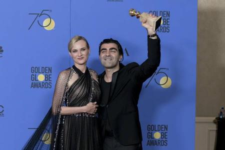 ...waren auch Diane Kruger und Fatih Akin. Ihr gemeinsames Filmbaby 'Aus dem Nichts' wurde in der Kategorie 'bester nicht en...