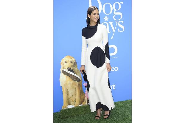 ...Nina Dobrev, die nicht nur in dem Film mitspielt, sondern auch ihren Hund Maverick Dogbrev in einer prominenten Rolle bes...