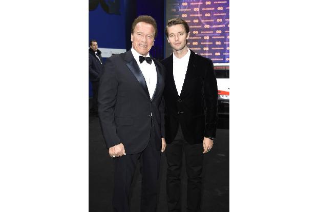 Wie der Vater, so der Sohn: Arnold Schwarzenegger und sein Schützling Patrick, der ebenfalls als Schauspieler arbeitet, gabe...