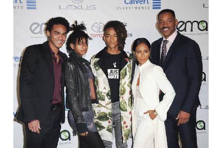 Im Scheinwerferlicht sonnt sich gerne auch mal die Familie Smith: Trey, Wills Sohn aus seiner ersten Ehe, Willow, Jaden, Mam...