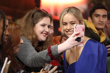 …Oscar-Preisträgerin Brie Larson auf derselben Veranstaltung. Ihre Hauptrolle als Supersoldatin Carol Danvers hat sie zwar i...