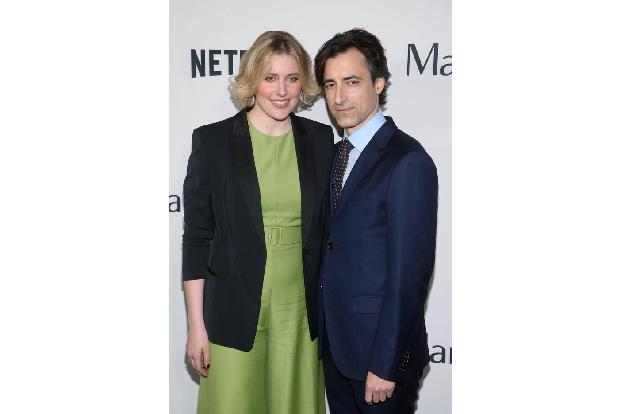 ...Noah Baumbach war zur Premiere mit seiner Partnerin, Schauspielerin und Filmemacherin Greta Gerwig erschienen, die demnäc...