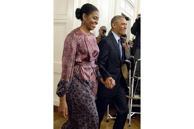 Zu den weiteren Gratulanten zählten auch die ehemalige First Lady Michelle Obama, ihr Mann, der einstige US-Präsident Barack...