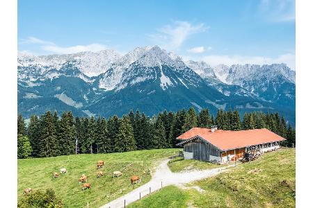 Rein von der Höhe kann das Kaisergebirge in Österreich mit seinen maximal 2.344 Metern mit dem Giganten aus der Schweiz nich...